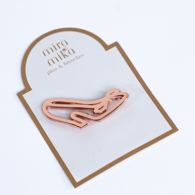 Heels - Rose Gold Pin