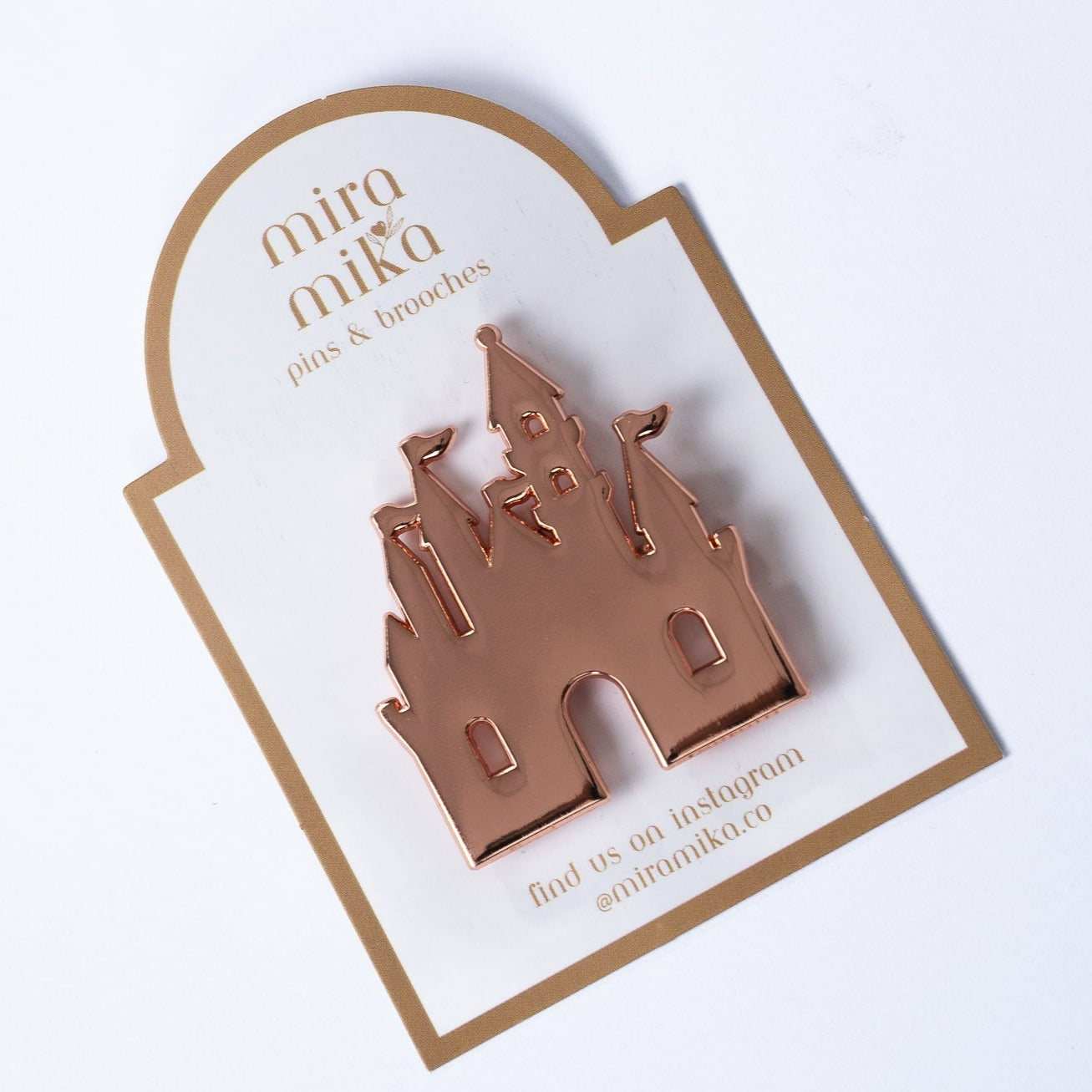 Castle - Rose Gold Pin
