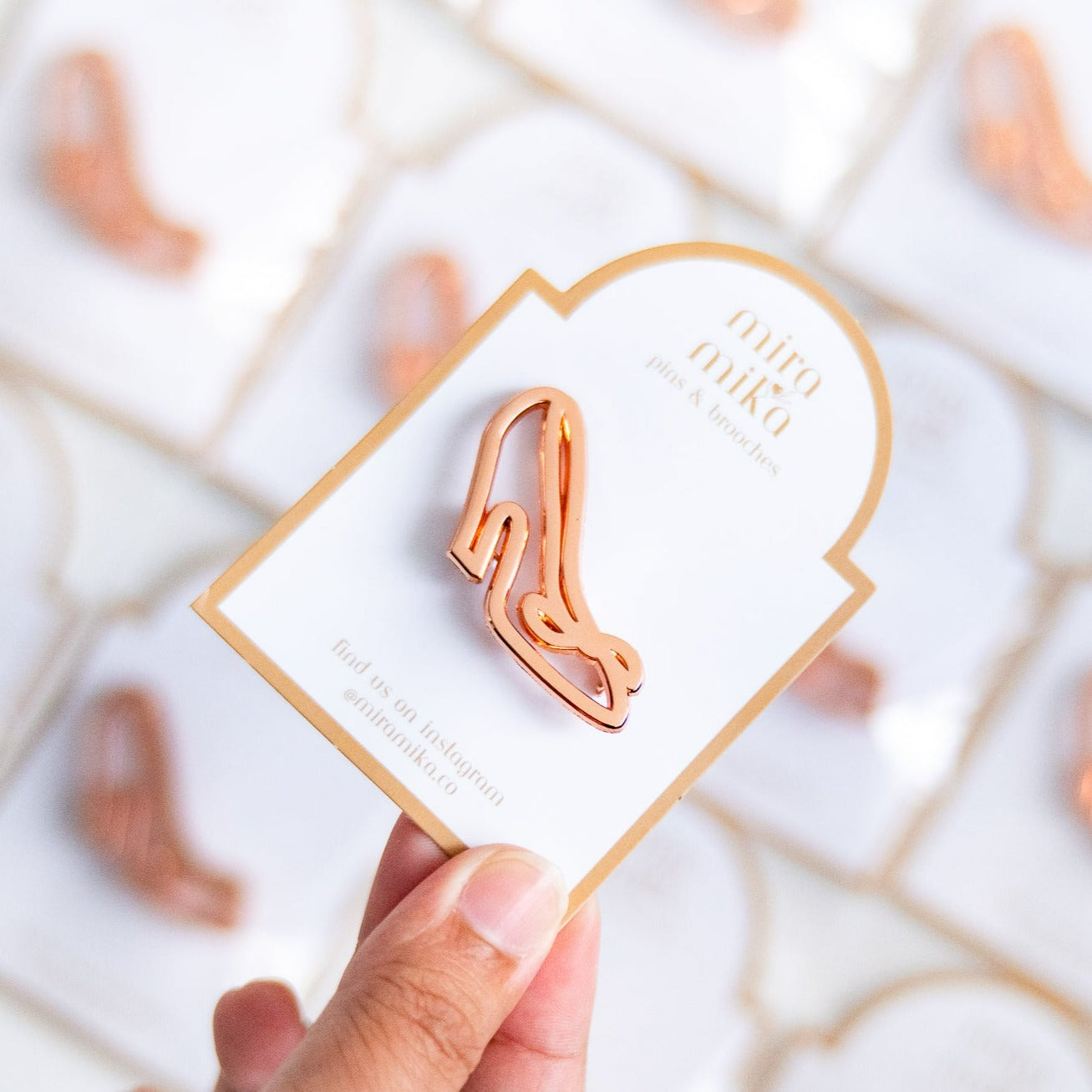 Heels - Rose Gold Pin