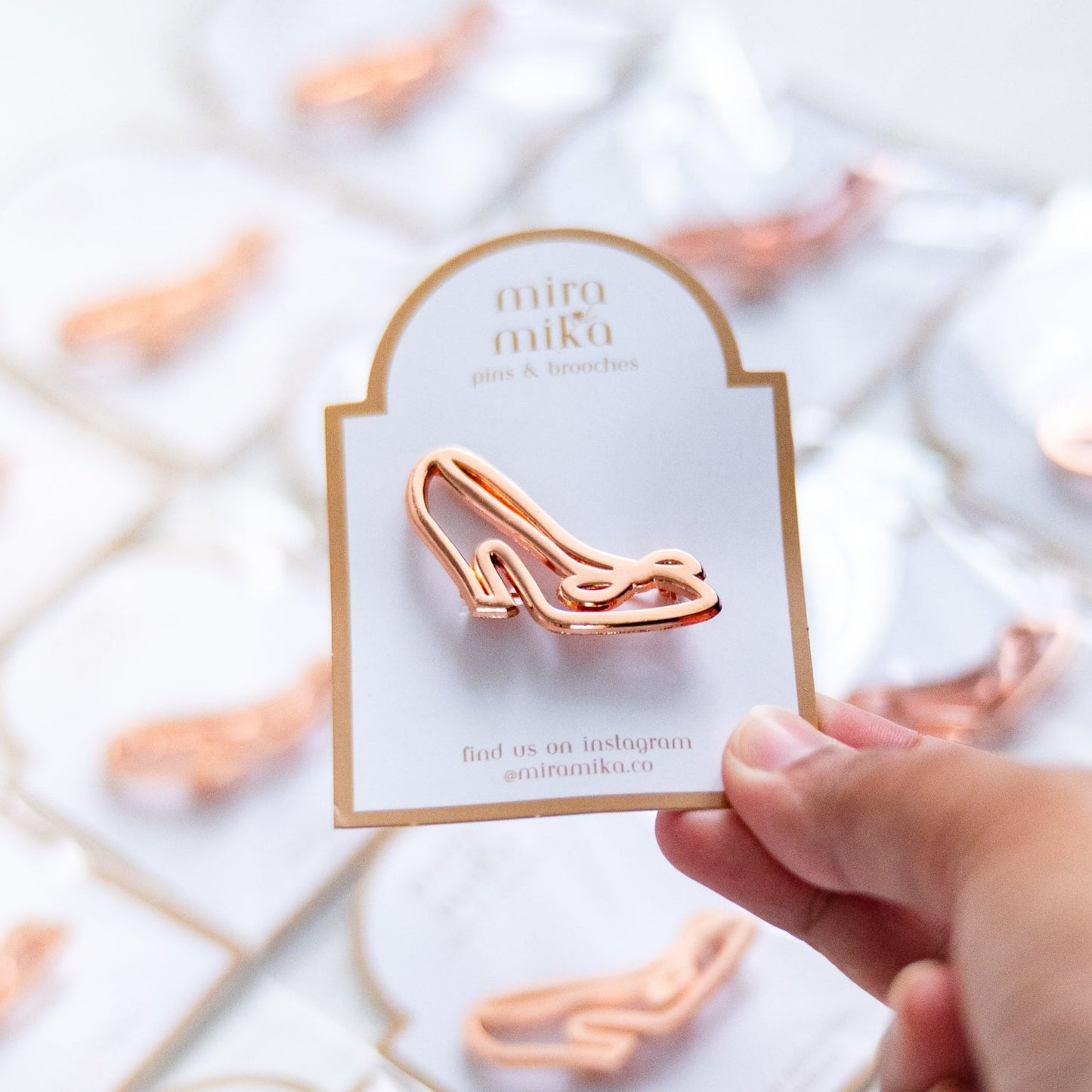 Heels - Rose Gold Pin