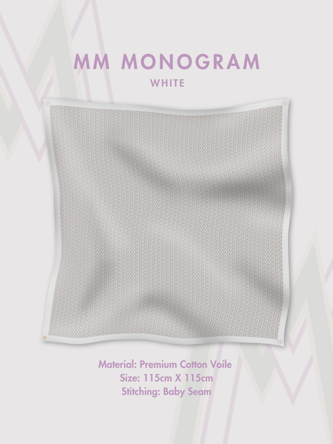 MM Monogram in White