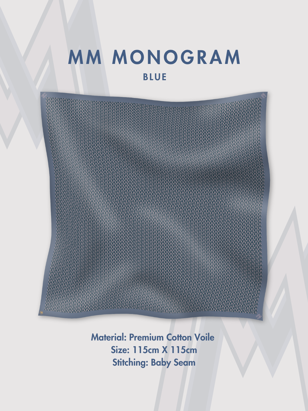 MM Monogram in Blue
